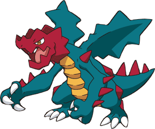 Druddy standing in front of a cave on an overcast Winter day