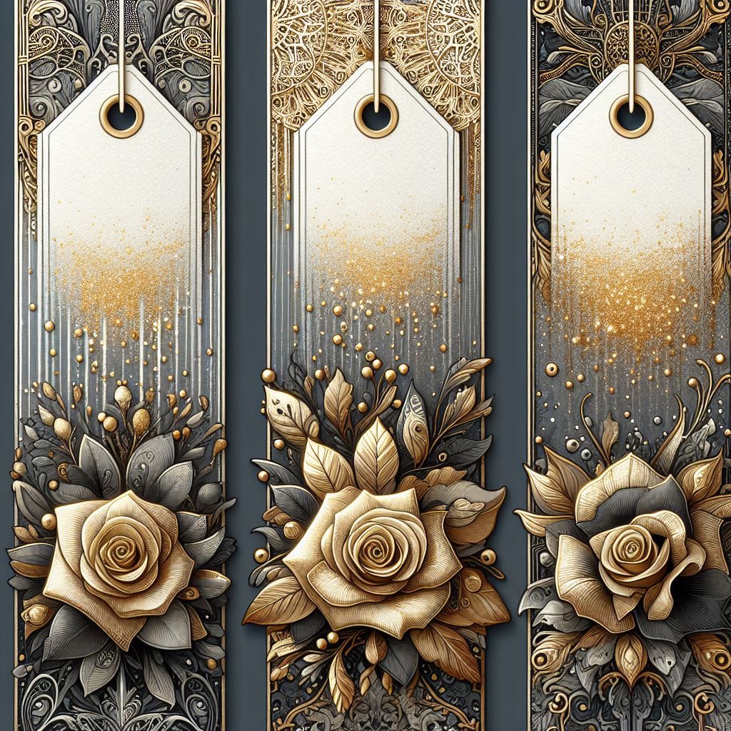 Tags with roses