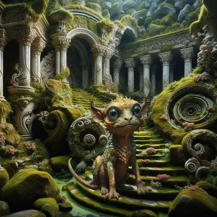 Creature on the Stairs of Atlantis