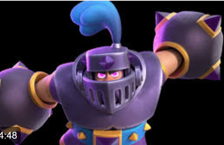 cinematic CGI of Mega Knight, Clash Royale game accurate design: massive dark armor with silver spikes, glowing red eyes, black and silver c... - Start Image 2