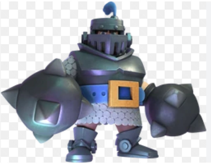 cinematic CGI of Mega Knight, Clash Royale game accurate design: massive dark armor with silver spikes, glowing red eyes, black and silver c... - Start Image 1