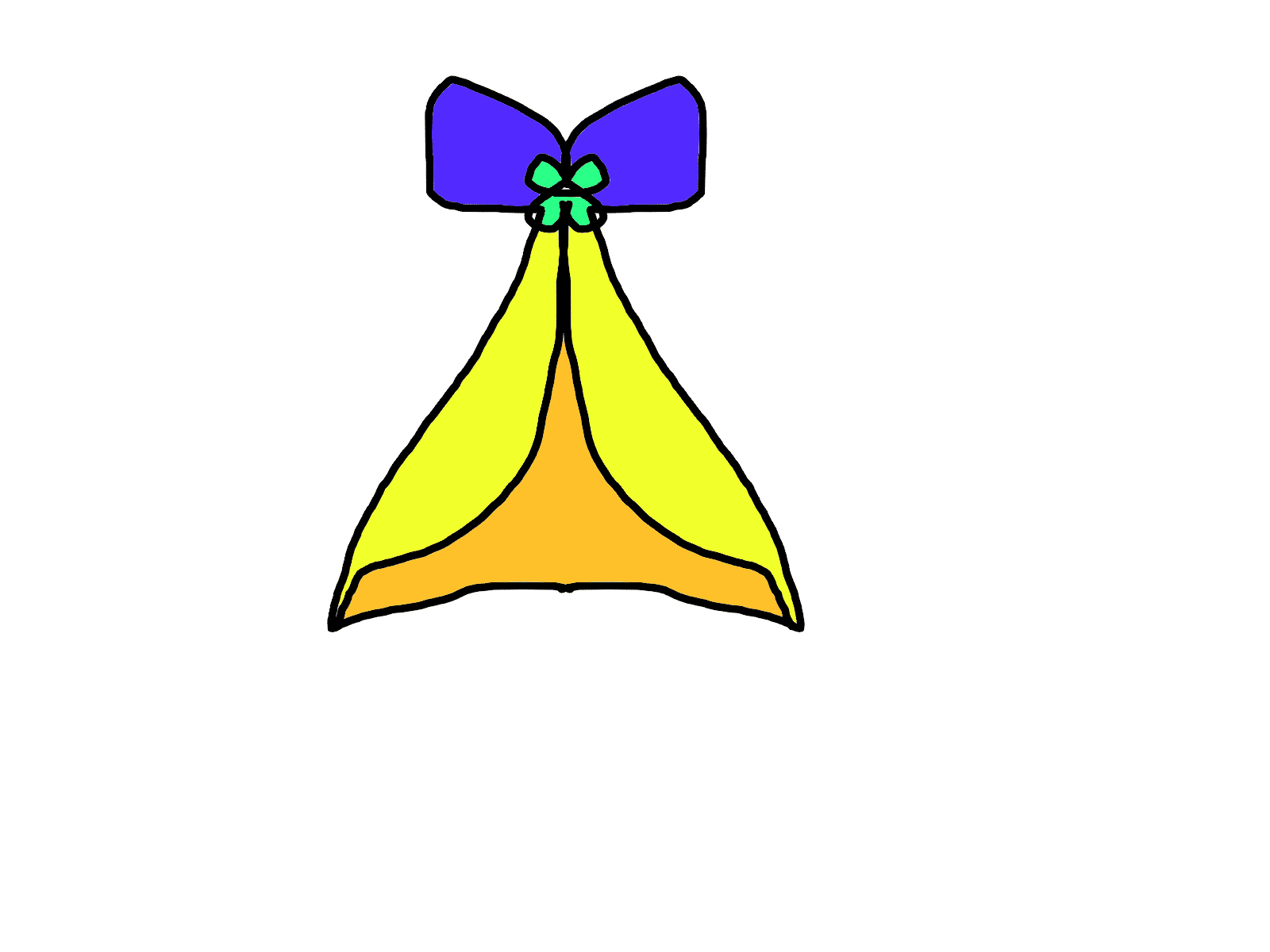 On the white cotton gauze, yellow threads are used as branches, bright