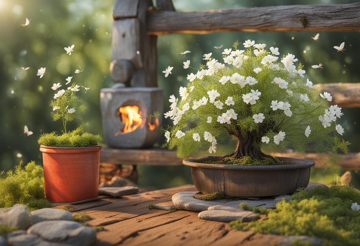 ogród kwiatowy jako tło do posta, styl realistyczny