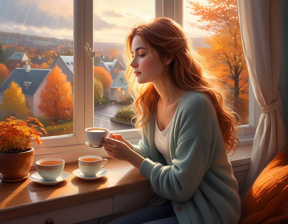 Jeune femme pause cafe