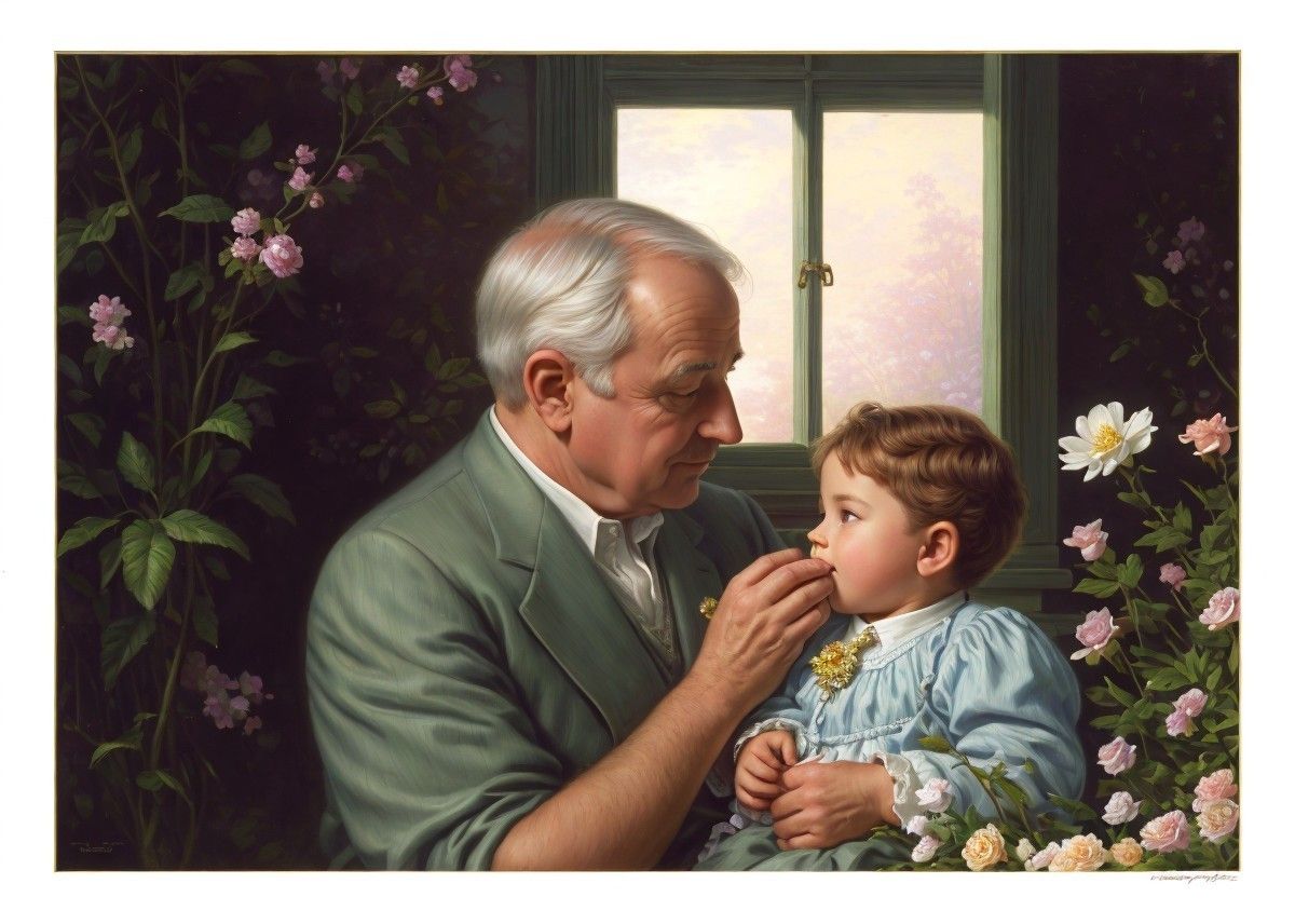 Grand pere et petit fils