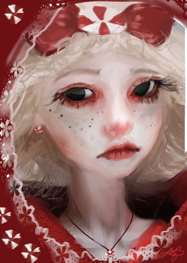 Detailed, doll, porcelain doll, beautiful style, Artstyle.  brown eyes, doe eyes, jelly Artstyle, aesthetic 