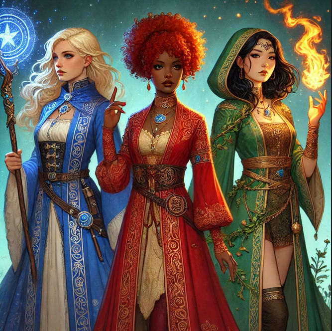 Three female mages v2