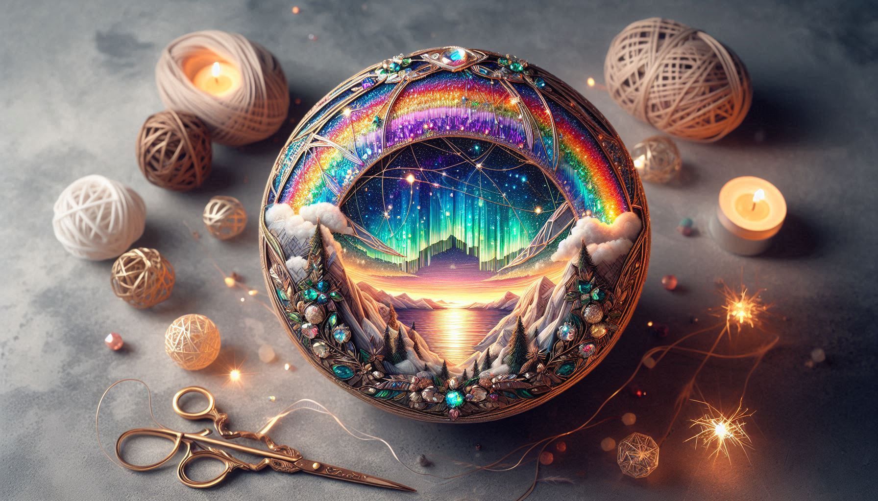 Sunset on the purple  planet of the 5th Dimension