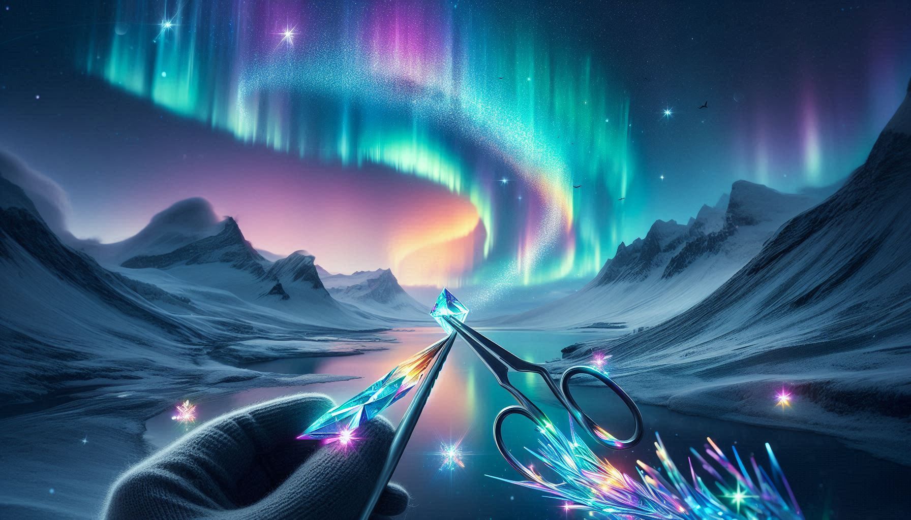 Sunset on the purple  planet of the 5th Dimension