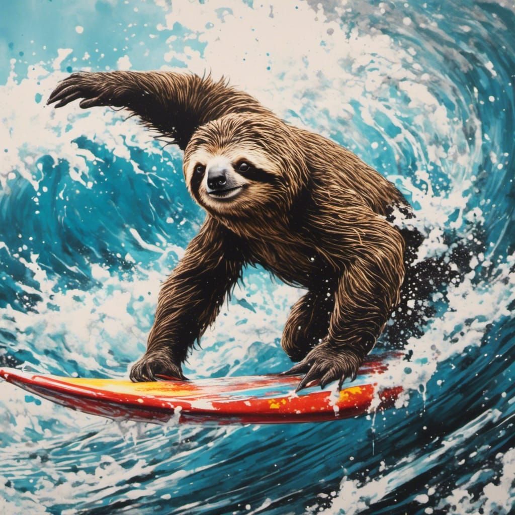 Surfin Sloth