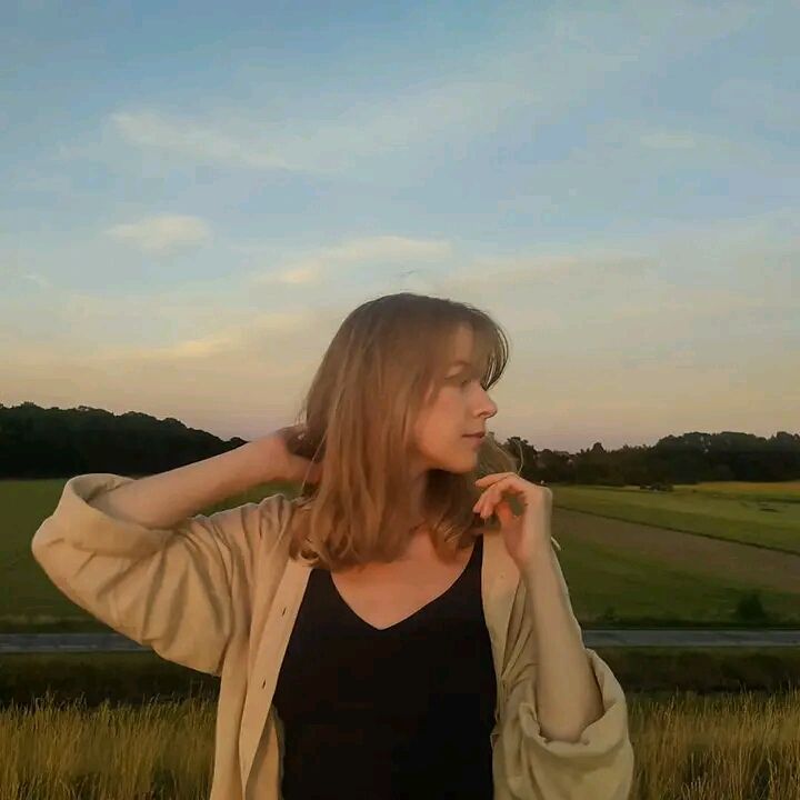 Blond girl in leather dress