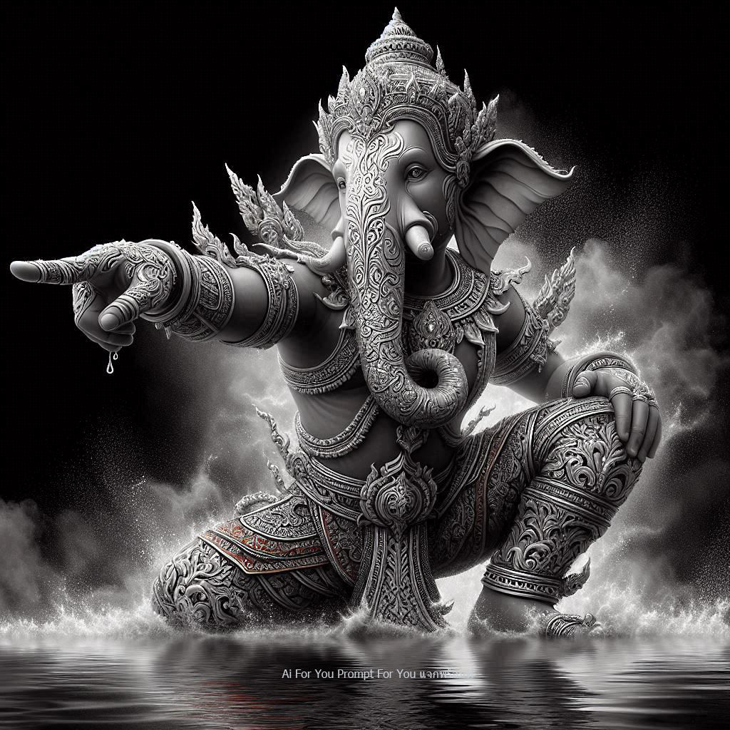 Ganesha inspires happiness, detailed matte painting, deep color, fantastical, intricate detail, splash screen, complementary colors, fantasy...