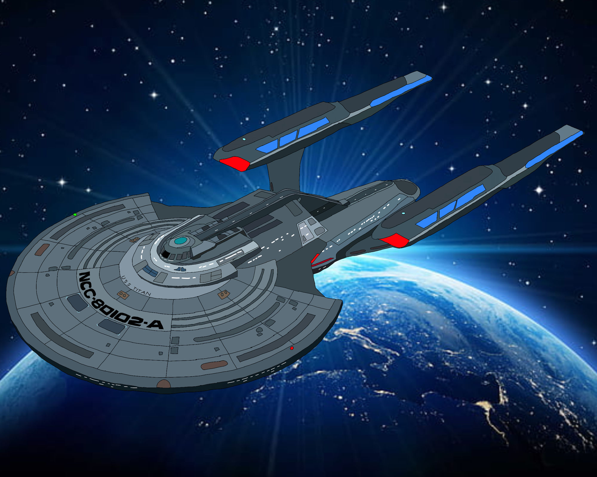 Synthwave USS Titan-A