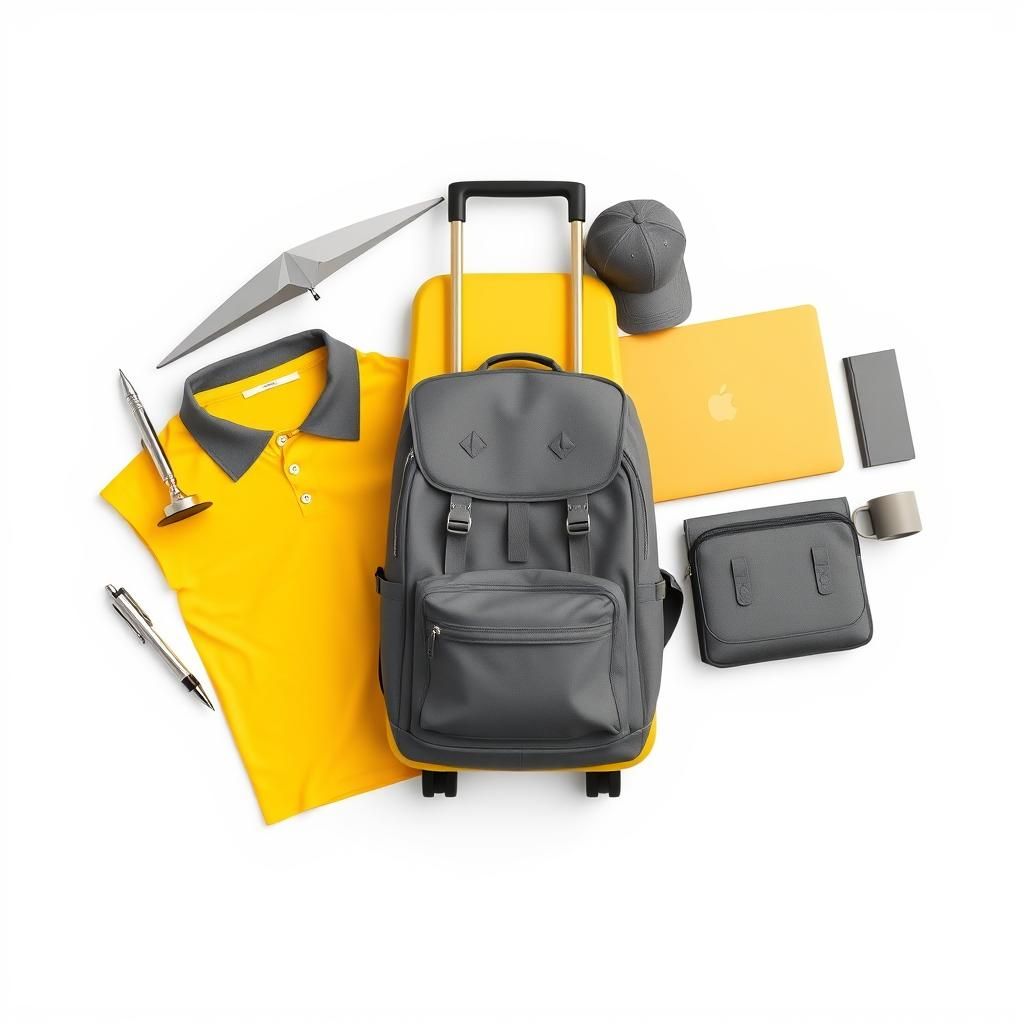 create display  vector products  of  displayed on dispaly stool  with products T shirt, Collared T shirt , Grey jacket, Mug, Sipper, Steel w...