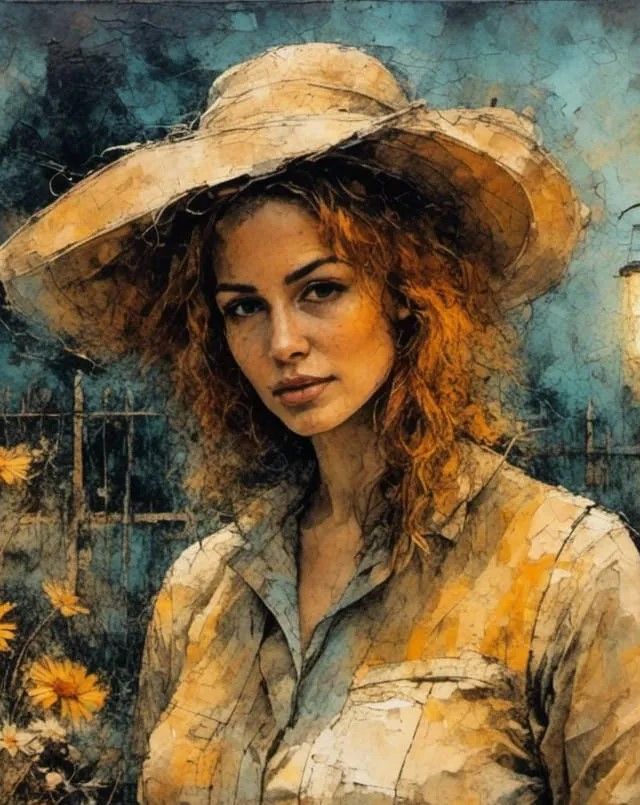 An impasto post-impressionist oil painting of a stunning woman 8k resolution concept art Van Gogh post-impressionism oil on canvas beautiful...