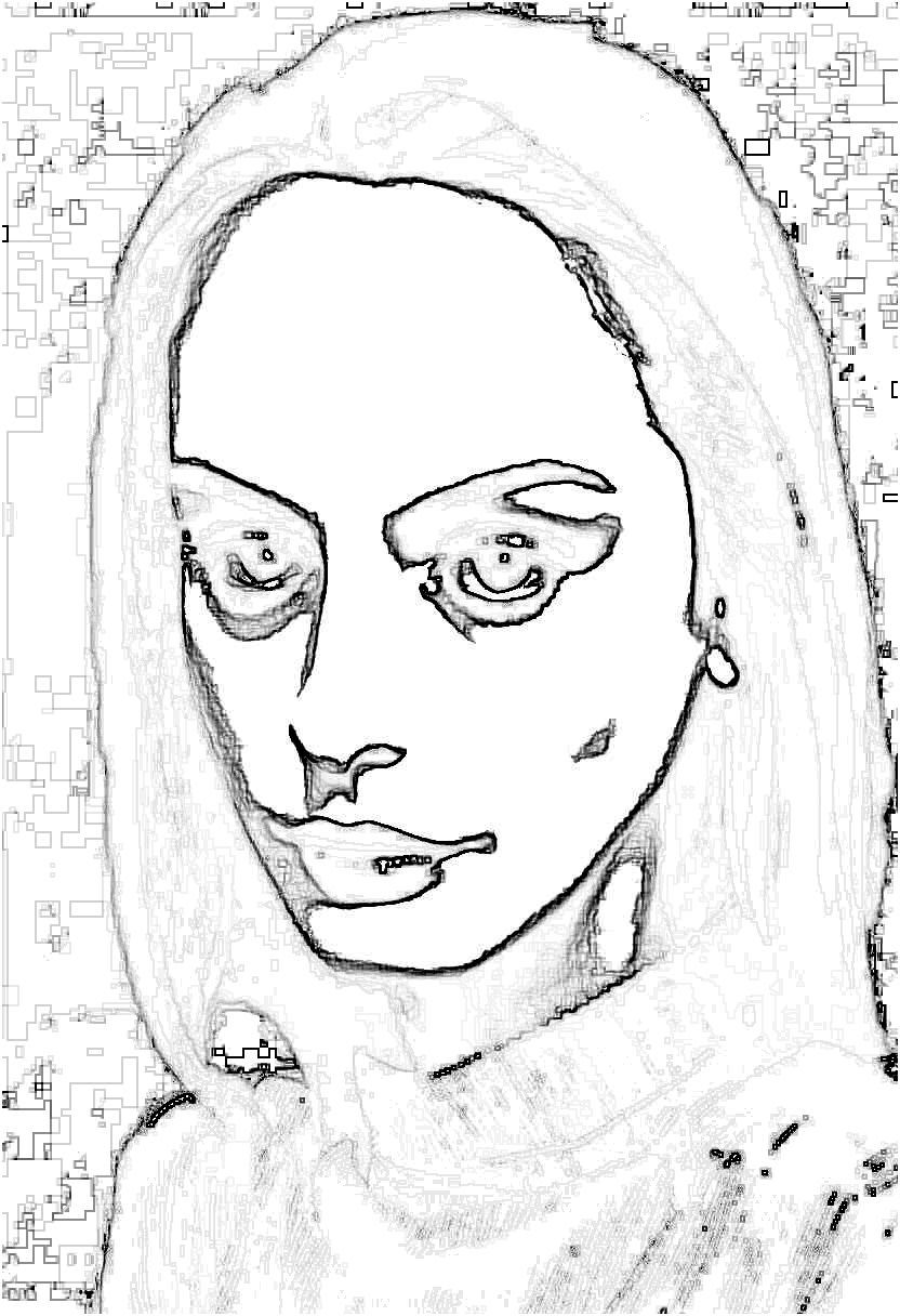 sad  woman with pressed lips closed mouth in the style of Richard Kuhn  high contrast minimalist Trendsetting 16k, depth of field 3D, hyper ...