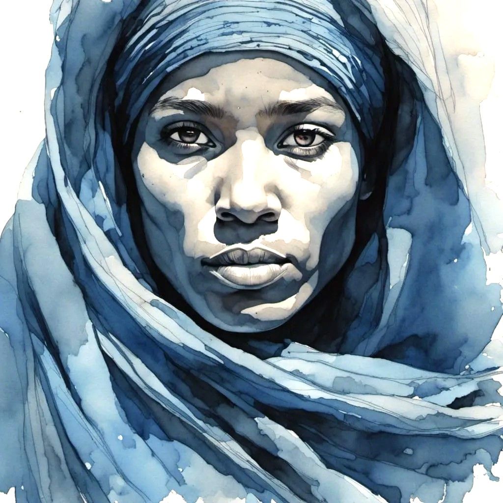 Hauntingly beautiful and melancholic portrait of a female figure in the style of pablo picasso