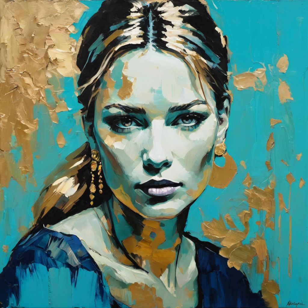 Hauntingly beautiful and melancholic portrait of a female figure in the style of pablo picasso