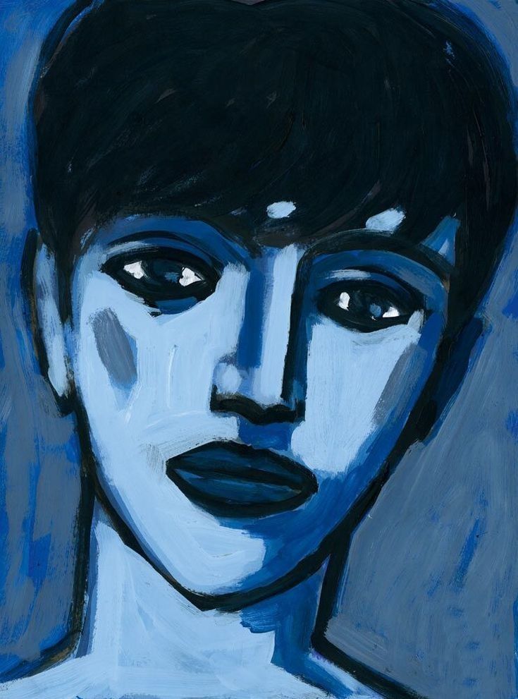 Moody and expressive portrait of a brooding female figure in the intense, Expressionist style of Egon Schiele