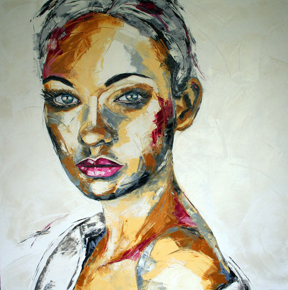 Hauntingly beautiful and melancholic portrait of a female figure in the style of pablo picasso