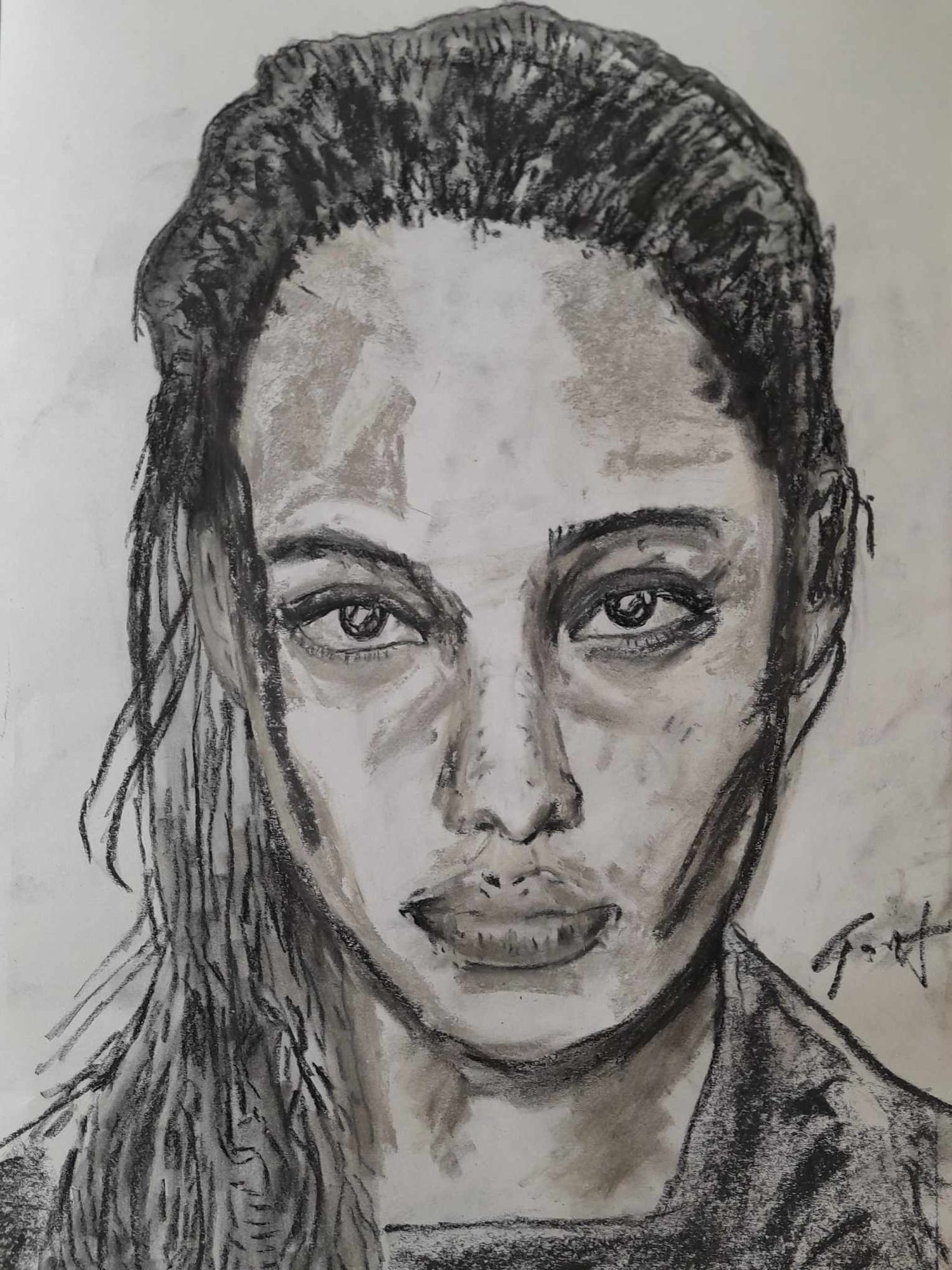 sad  woman with pressed lips closed mouth in the style of Richard Kuhn  high contrast minimalist Trendsetting 16k, depth of field 3D, hyper ...