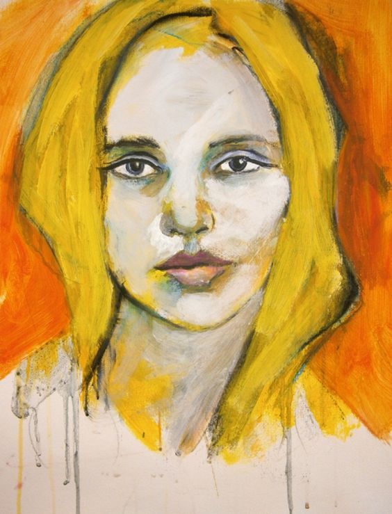 impasto woman oil painting portrait
