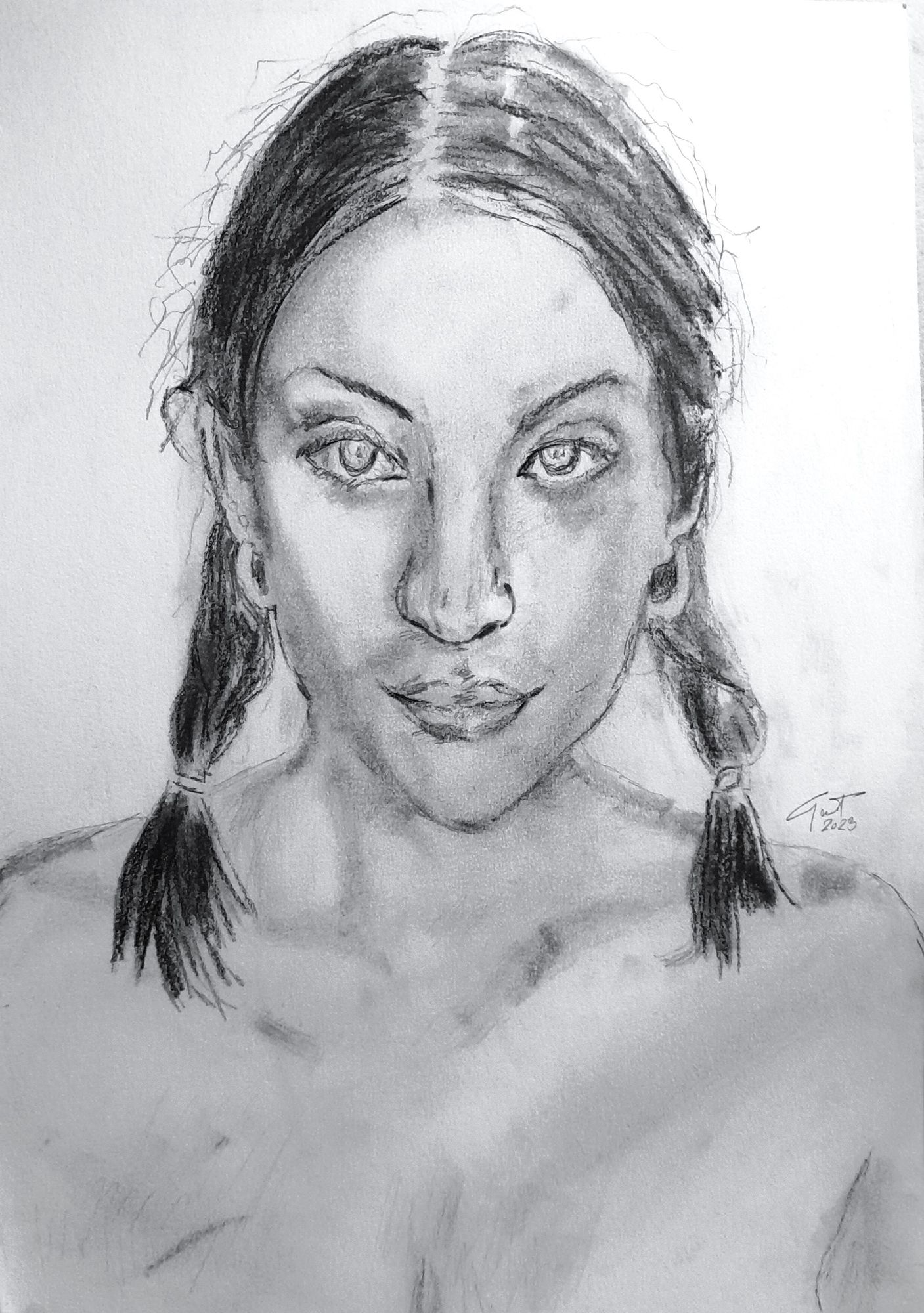 sad  woman with pressed lips closed mouth in the style of Richard Kuhn  high contrast minimalist Trendsetting 16k, depth of field 3D, hyper ...