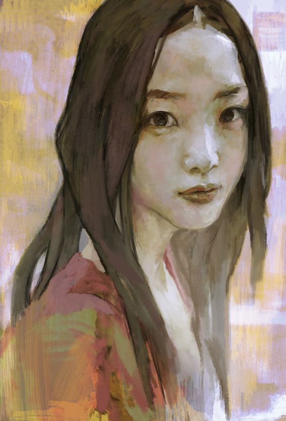 in the style of Richard Kuhn  high contrast minimalist Trendsetting 16k, depth of field 3D, hyper contrasted painted impasto portrait of you...