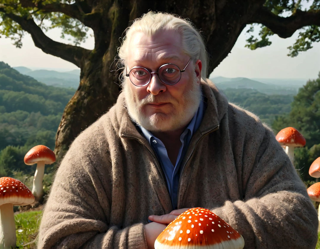 The old Finnish long  gray hair and scruffy bearded man wearing a woolen anorak wakes up to find that 40 years have passed since he fell asl...