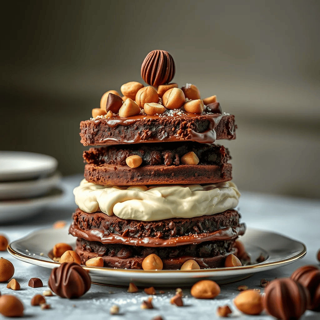 Heavenly Chocolate Hazelnut Dessert Stack
