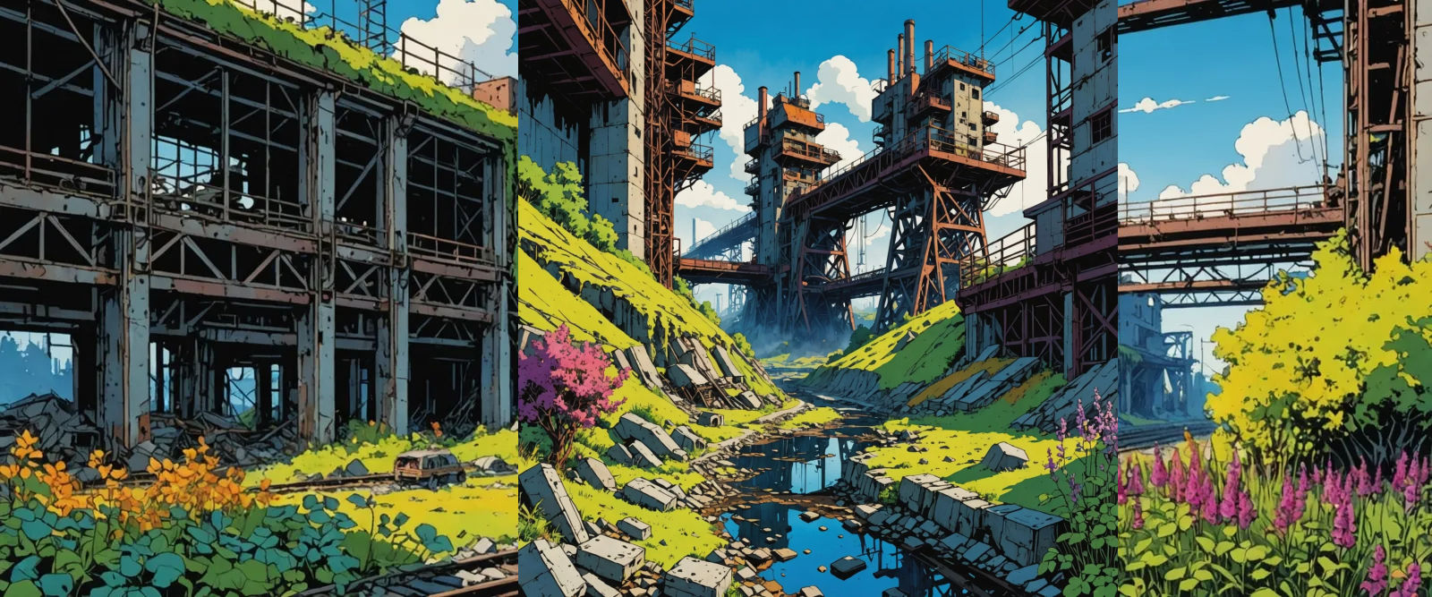 almost heaven west virginia, country roads, mountains, light, bright huge sky, wide open spaces, vines, flowers, watercolor, gouache, comic ...