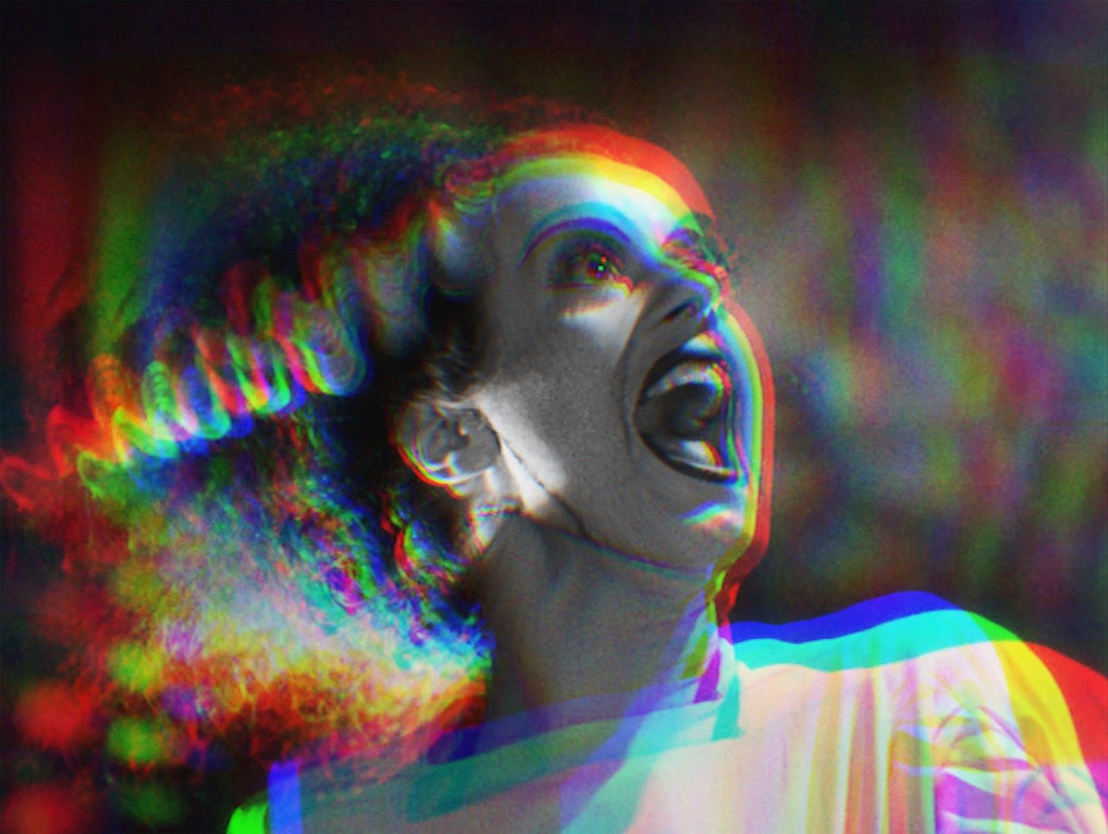 dark german expressionist pelvic exam in shades of black, green, orange and dark blue haunted wifredo lam basquiat paul klee Ernst Ludwig Ki...