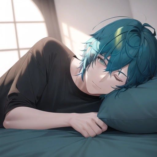 Anime Blue Angst Boy - AI Generated Artwork - NightCafe Creator