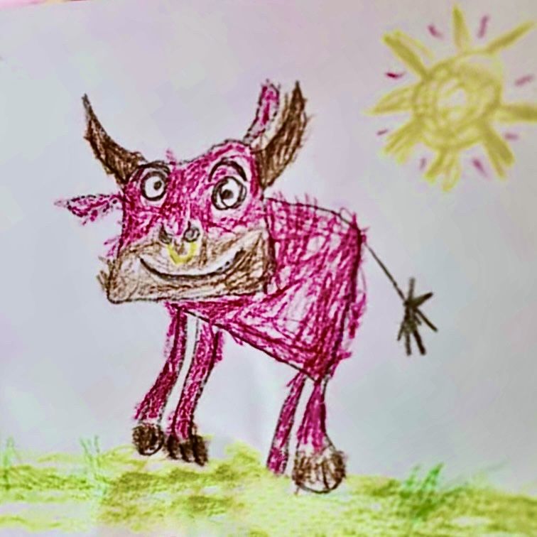 Cyberpunk Sketch Red felt toy Bull