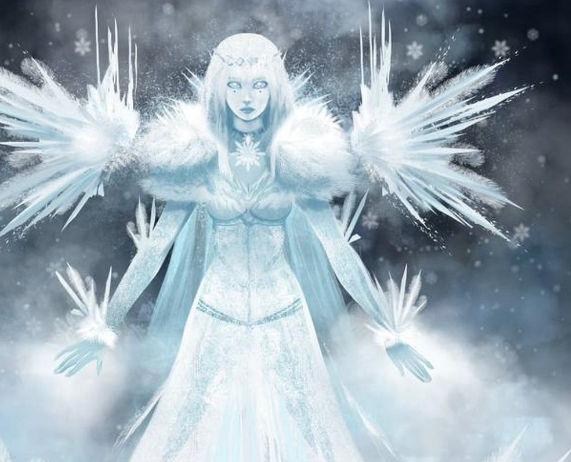 A stunning water goddess of love and winter beauty ice like hair stunning eyes and ice gown crystal clear beautiful full hd 1080 definition...