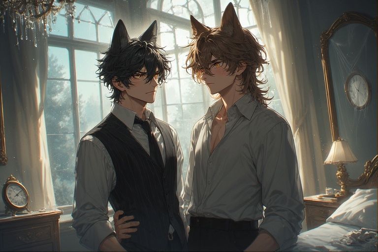 a candid|an intimate|a dramatically framed|a cinematic} {studio illustration|hand-painted anime panorama|digital painting} capturing the cha...