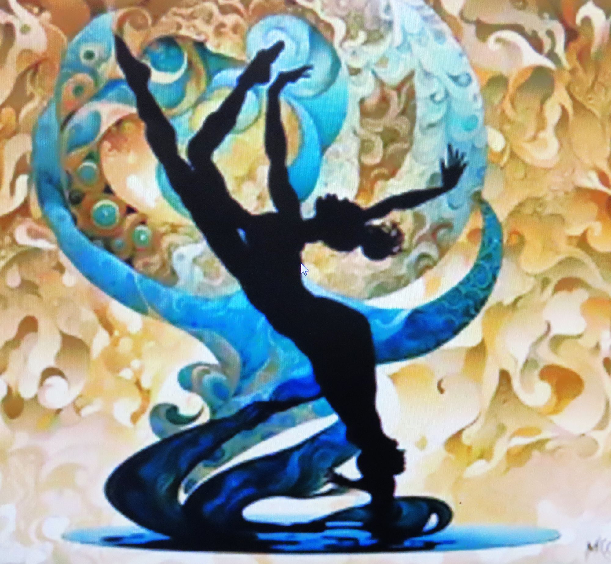 Black lady  in rainbow colors