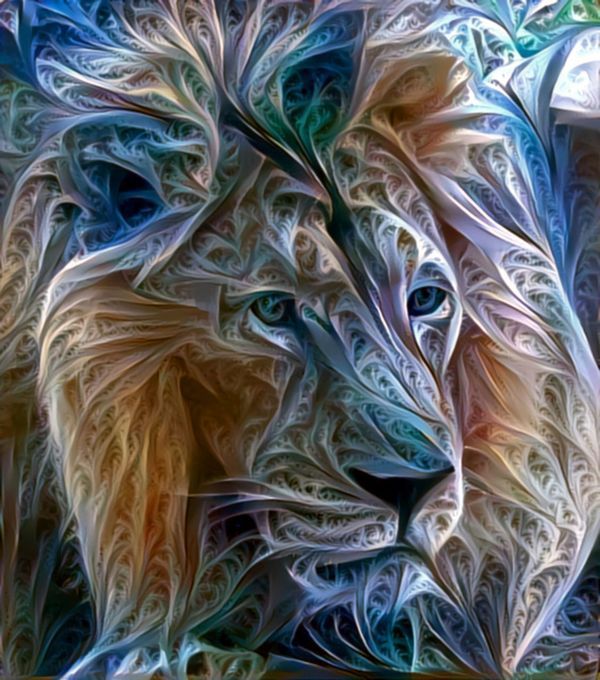 The Ice king abstract vector fractal, wave function, Zentangle, 3d shading