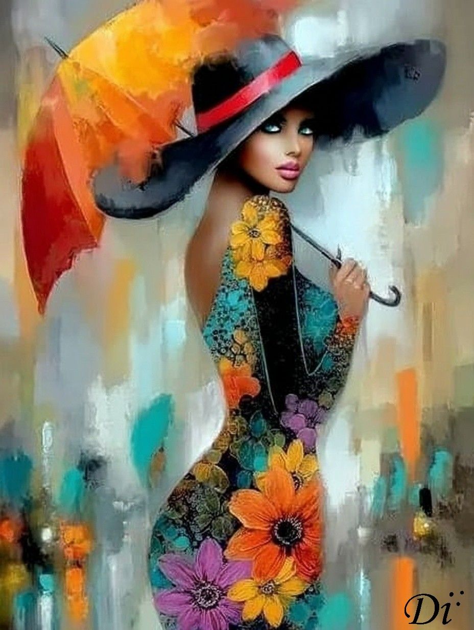 An Amazone  warrior, adorned with intricate war paint and feathers, stands on a desolate alien planet overlooking a nebula. The sky is fille...