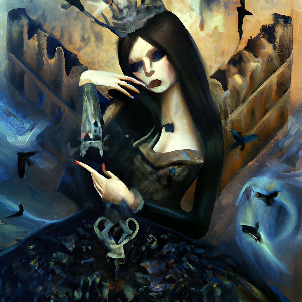 Gothic queen Pino Daeni gothic art romanticism beautiful colorful mysterious dreamcore