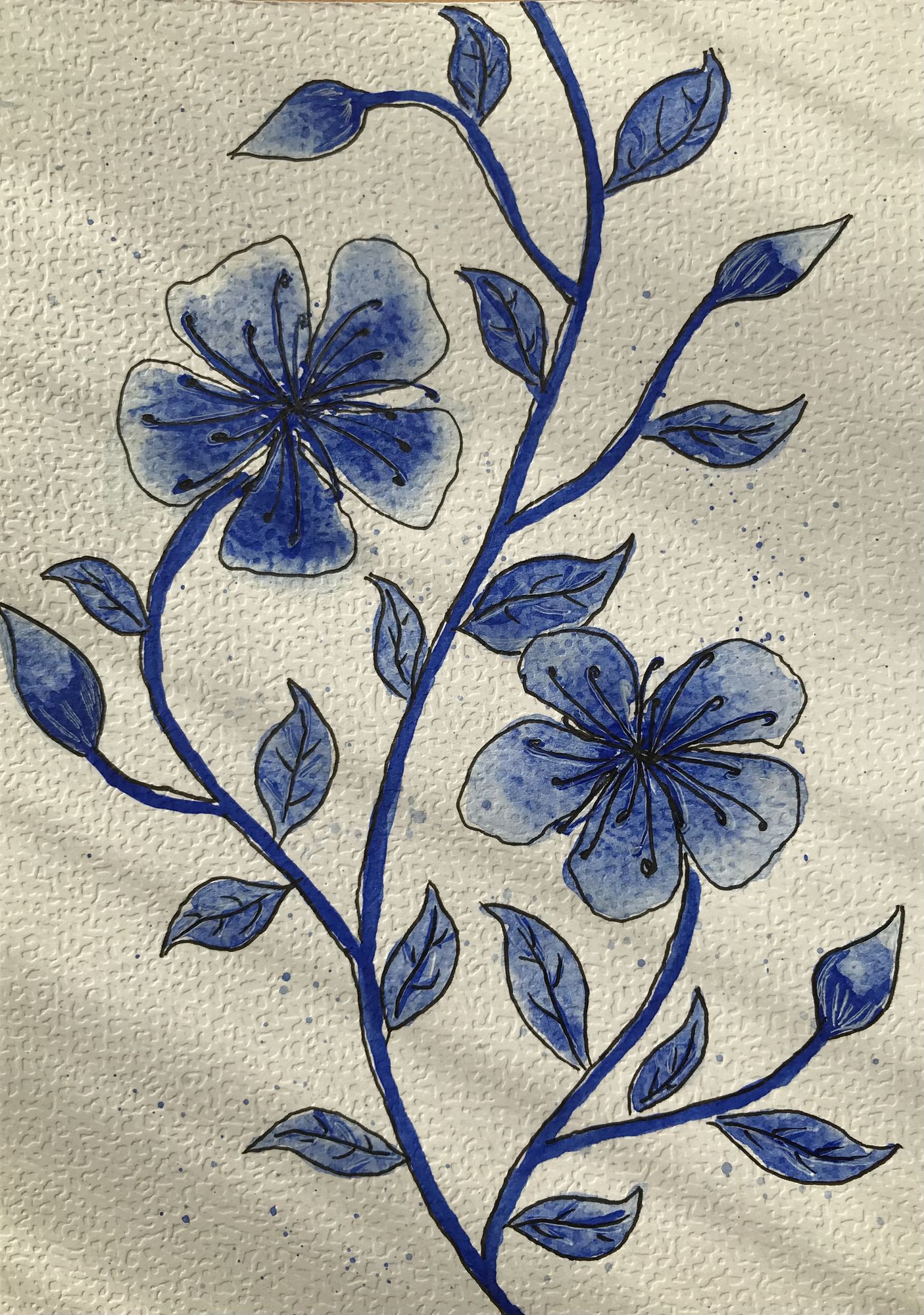 vintage stationery with floral decoration 02