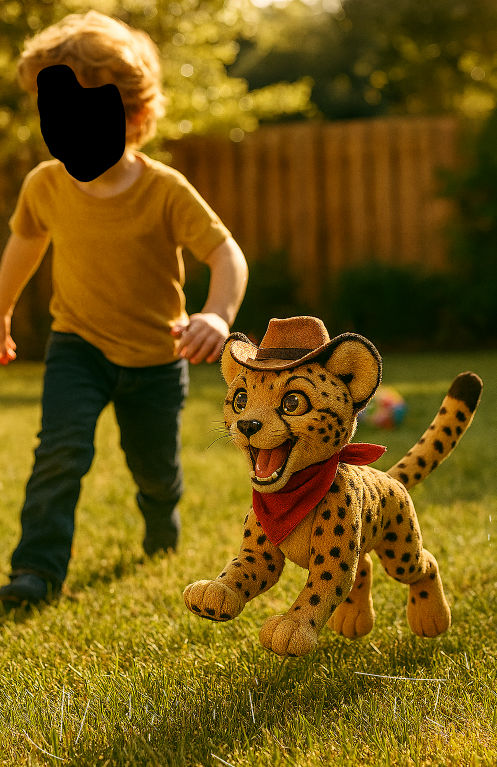 Cactus Creek Toys-Dustys playing with his new human!