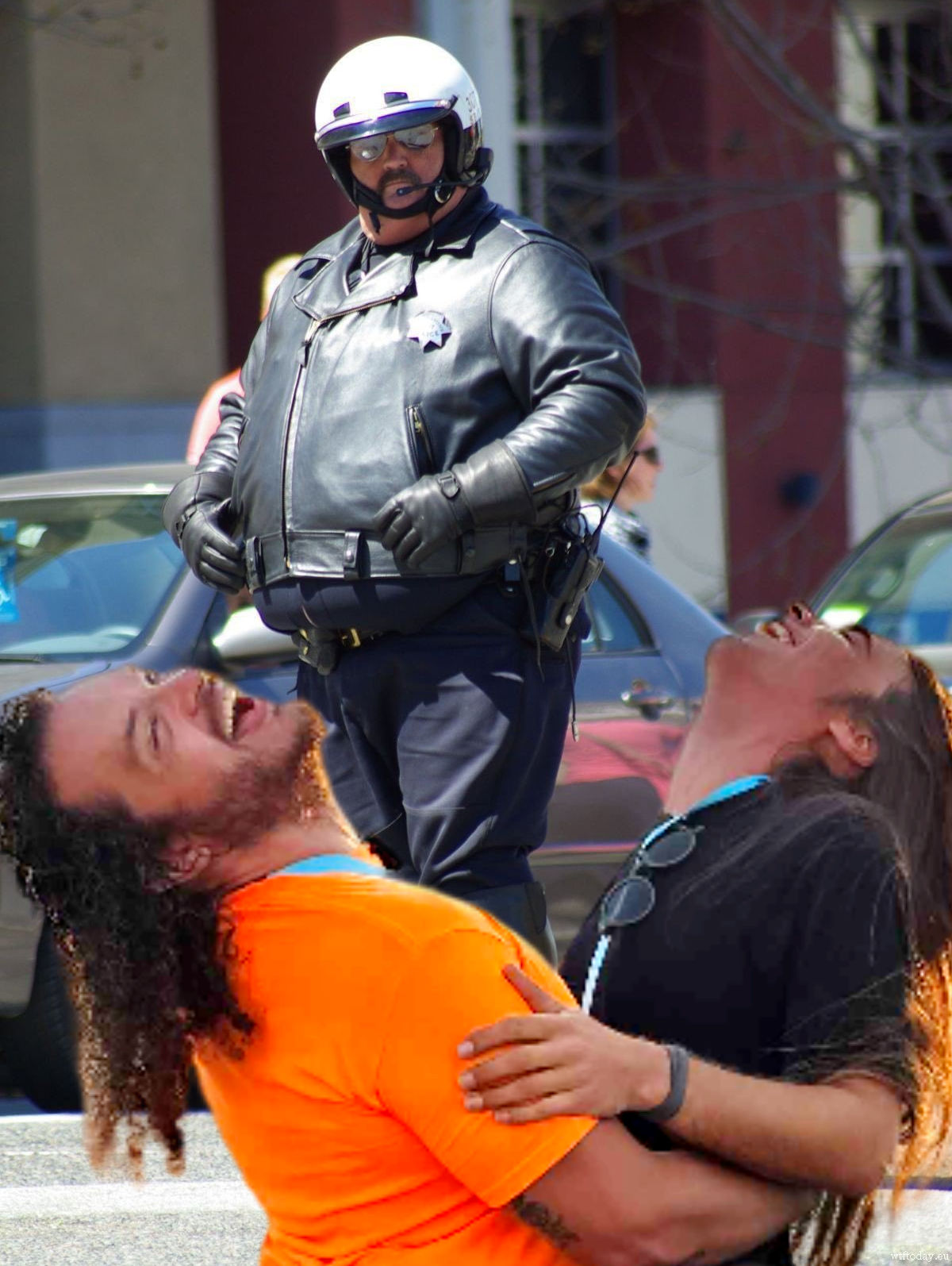 Make it where we are standing on top of a van in a mountainous setting. Any added surprises and special touch is permitted but I want the tw...