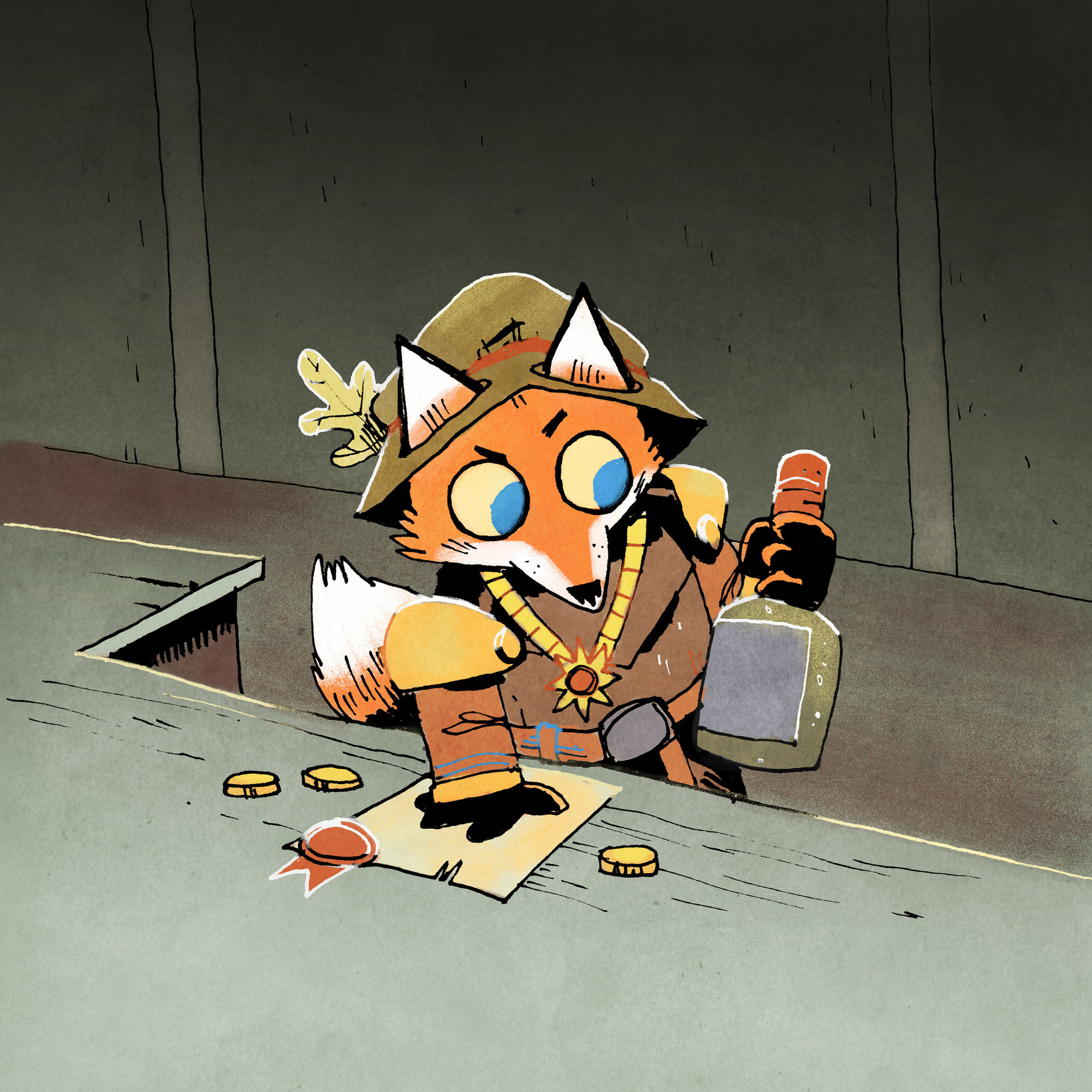 M simple stylistic drawing of a hedgehog gypsy in the style of Kyle ferrin 