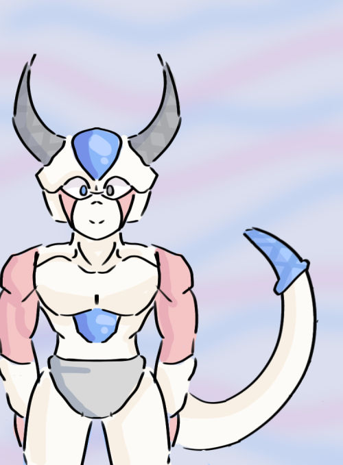 Frieza race character(detailed details)(Vivid Bight Color)(character design)(whole body)