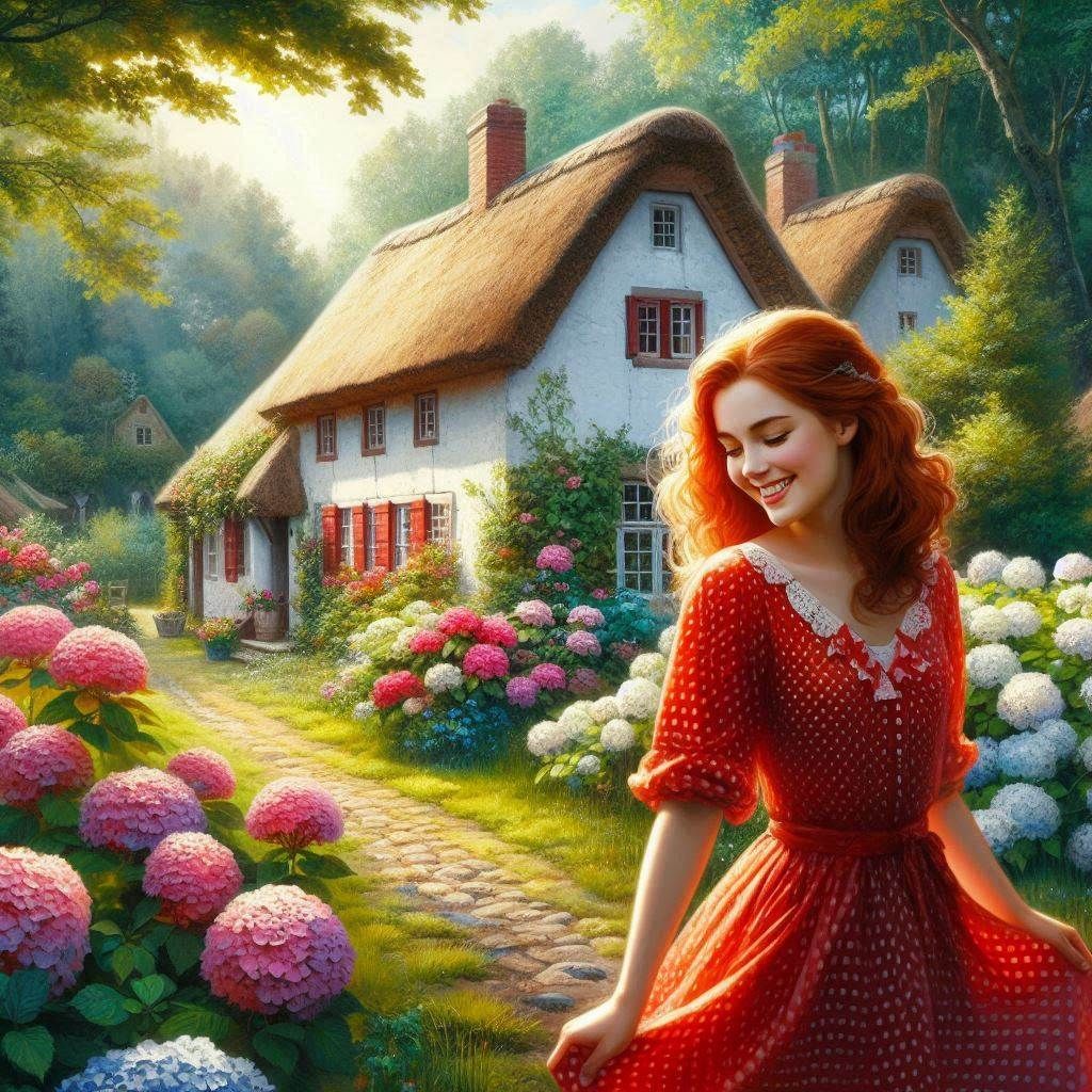 Promenade dans le jardin. 
