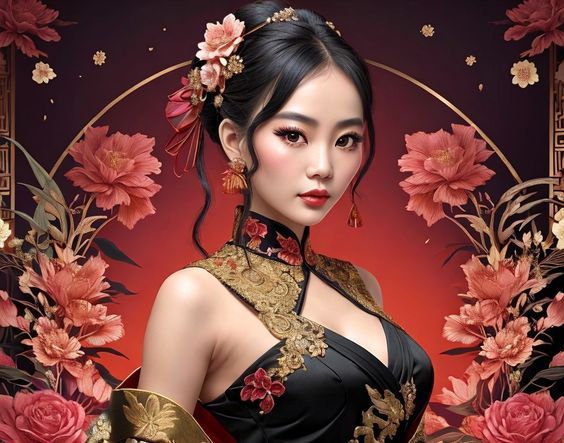 Une jeune et belle asiatique  oil painting by James Gurney