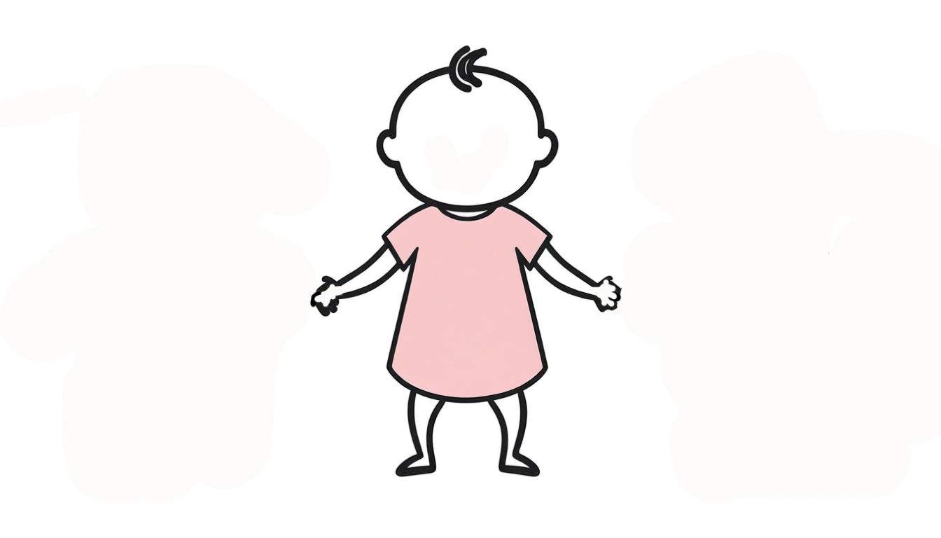 A girl grows from baby to 6-year-old, starting by crawling to unsteady walking to walking to running to riding a tricycle to riding a bicycl... - Start Image 1