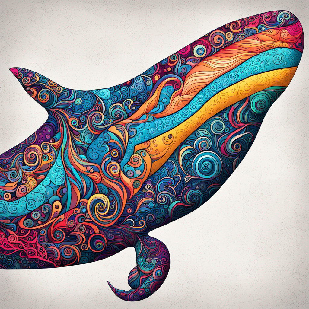 Art Nouveau style WHALE