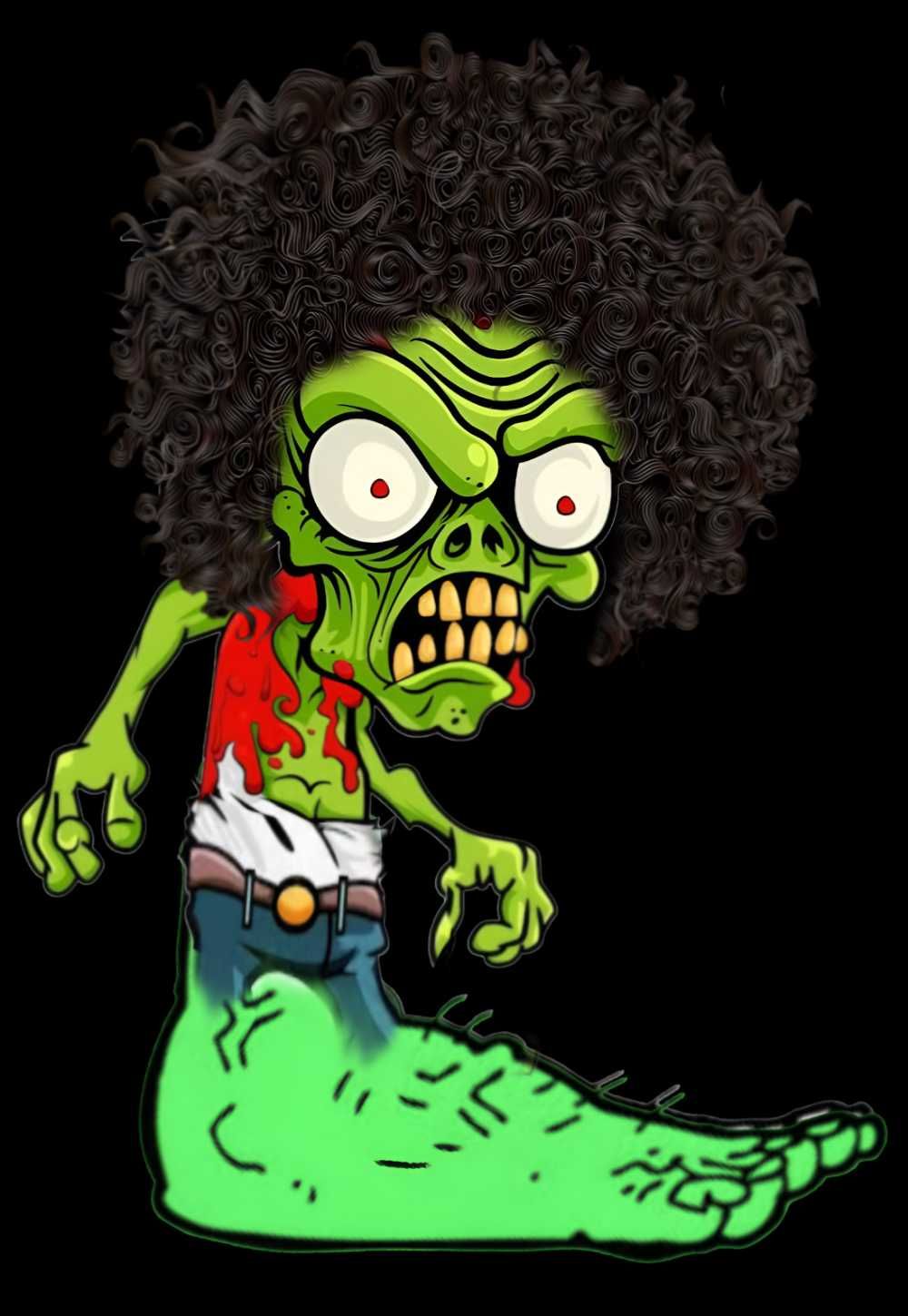 <lora:VoodollsFL:1.0> <lora:Quirky Cute Creeps:1.0> <lora:Creepy-Flux:1.0> Cartoon zombie character with bright green old skin, exaggerated ...